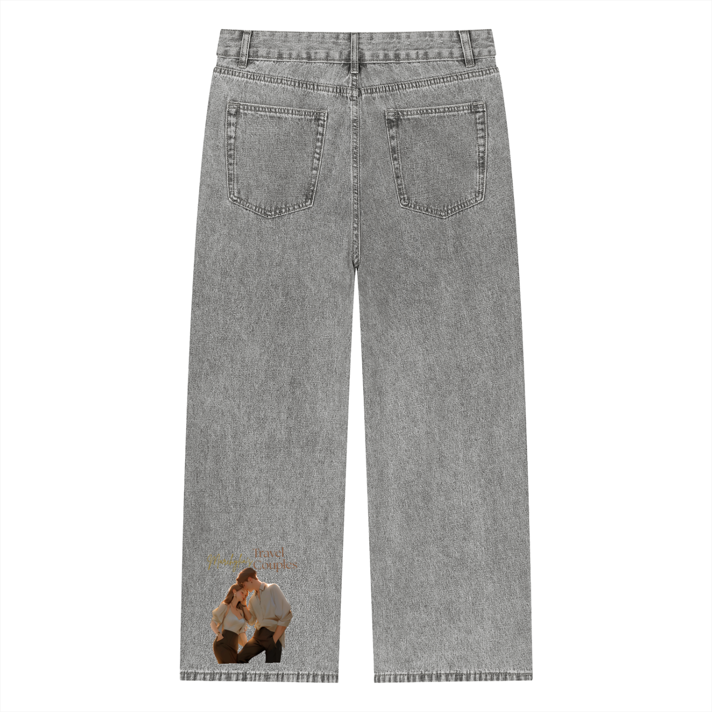 Unisex Vintage Wash Straight Leg Jeans