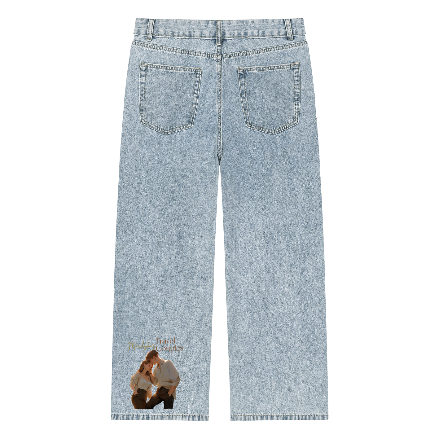 Unisex Vintage Wash Straight Leg Jeans