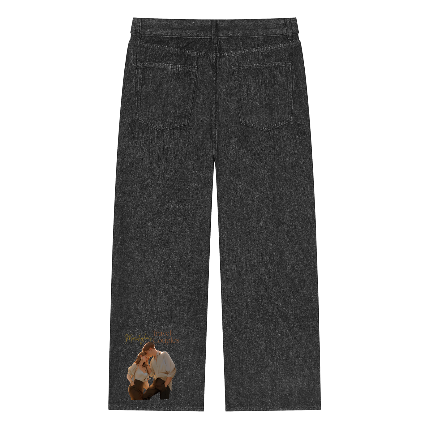 Unisex Vintage Wash Straight Leg Jeans